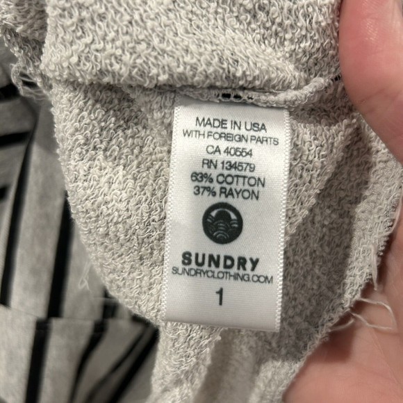 Sundry Women's Size 1 Small Drawstring Striped Asymmetrical Elastic Waist Skirt - Picture 3 of 5